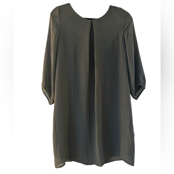 H&M Tops - H&M Grey 3/4 Sleeve Shift Box Dress Size 10